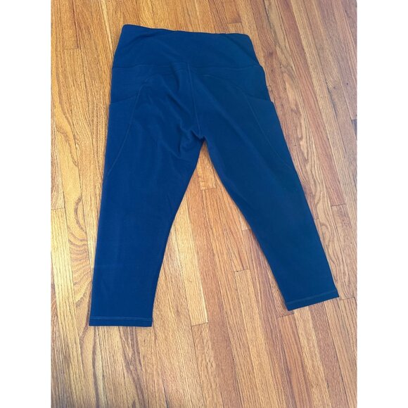 Navy Blue Womens High-Waisted Athletic Leggings With Side Pockets Medium CUGOAO - Picture 3 of 5
